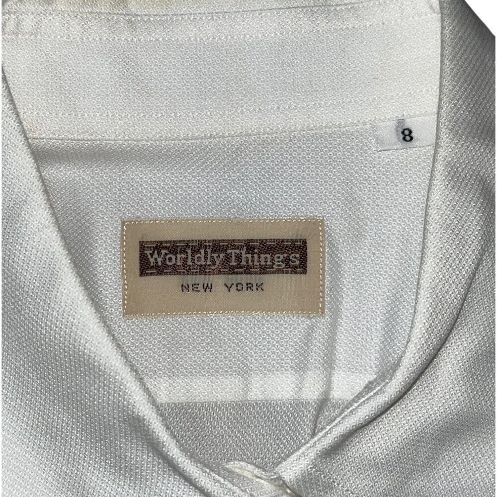 Lot of 2 Worldly Things White Long Sleeve Button-Down Working Shirts Size 8 95c - Picture 3 of 6